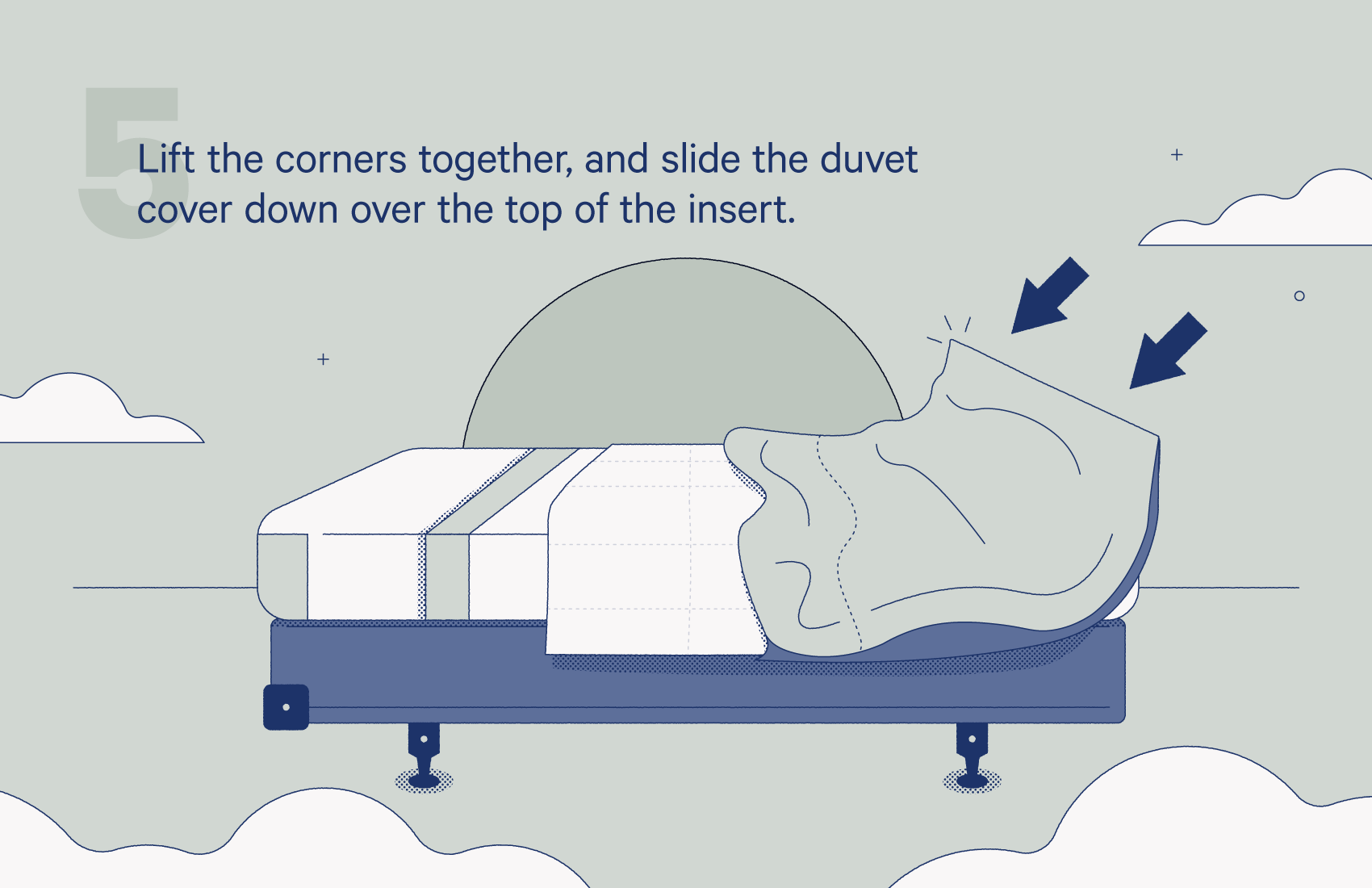 Duvet cover fitting guide