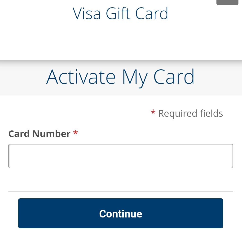 Activating Visa Gift Card 2