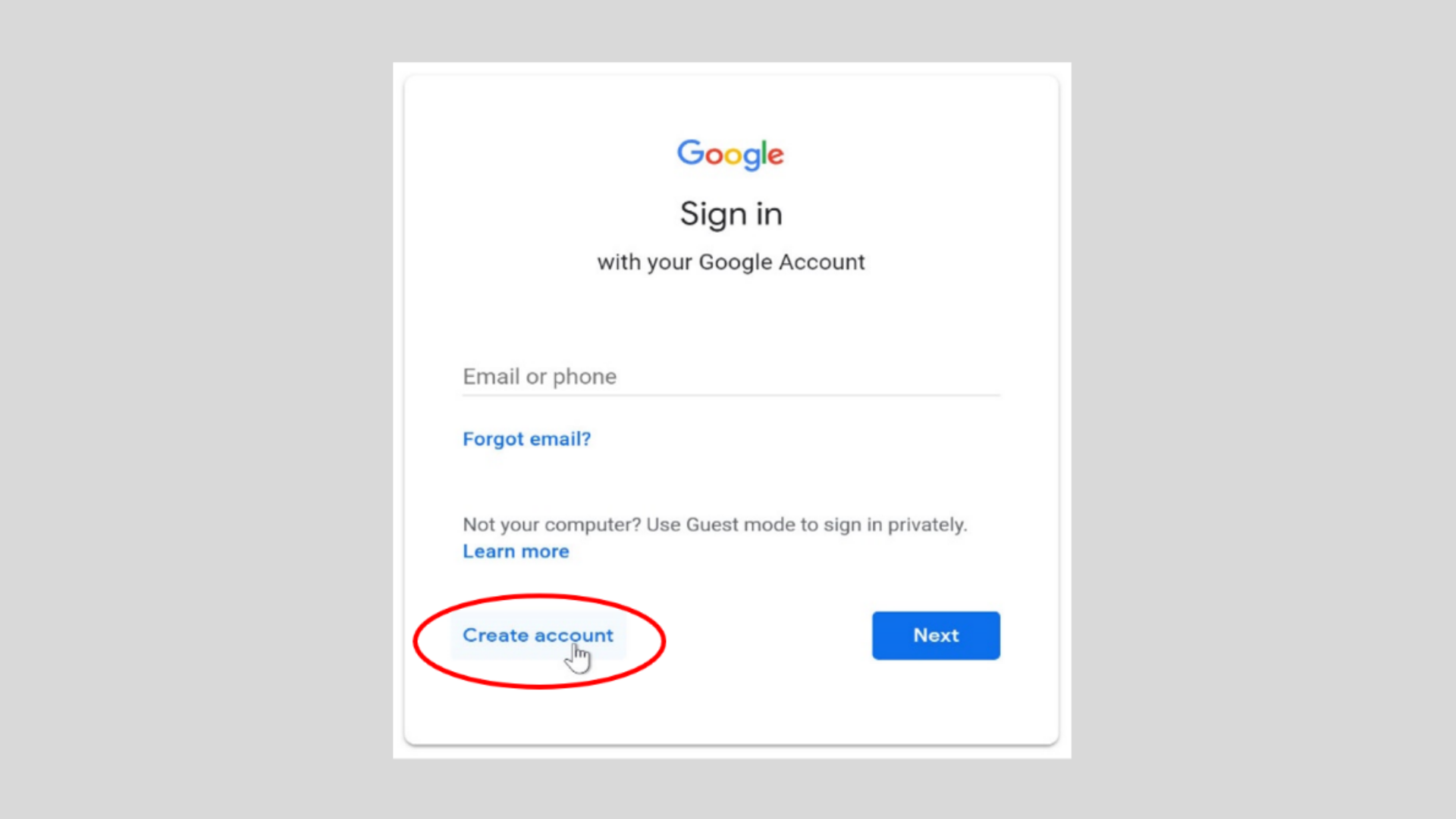 Gmail Account Registration Process