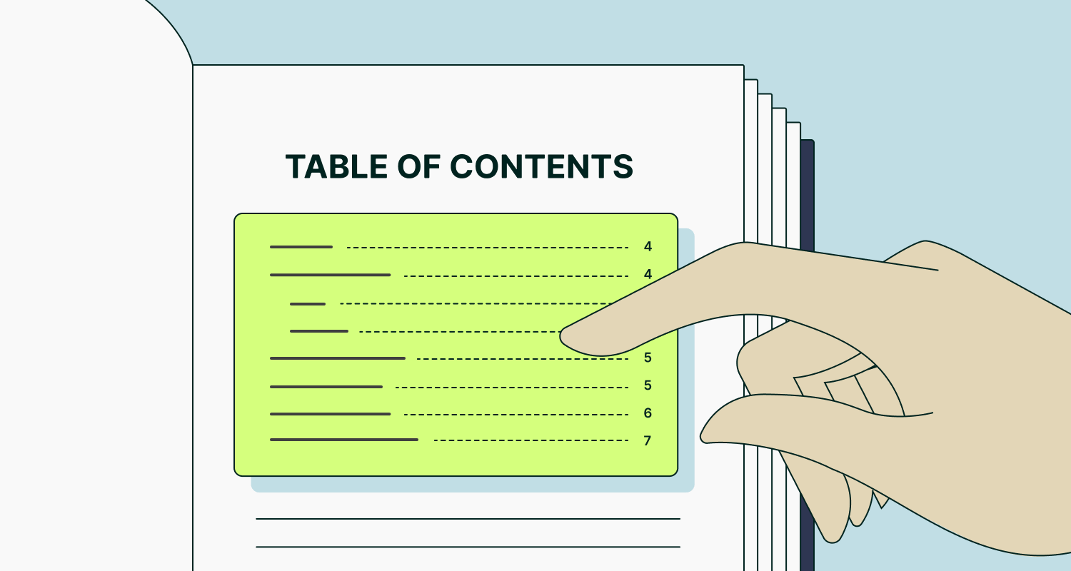 How to make a table of contents in word